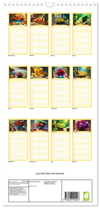 Low Carb Obst und Gemüse (CALVENDO Familienplaner 2026)