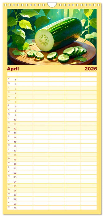 Low Carb Obst und Gemüse (CALVENDO Familienplaner 2026)