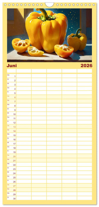 Low Carb Obst und Gemüse (CALVENDO Familienplaner 2026)