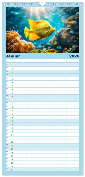Exotische Fische (CALVENDO Familienplaner 2026)