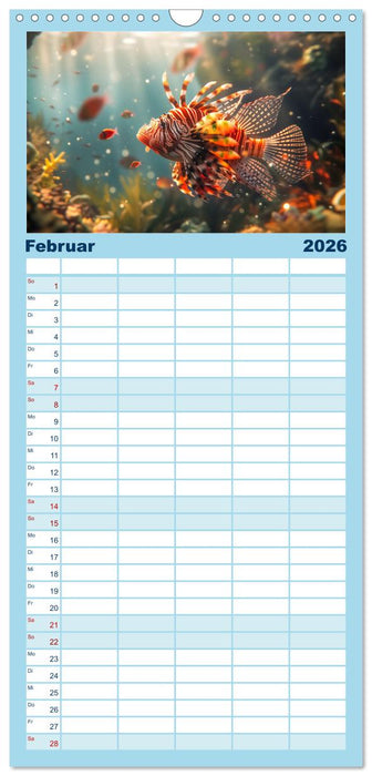 Exotische Fische (CALVENDO Familienplaner 2026)