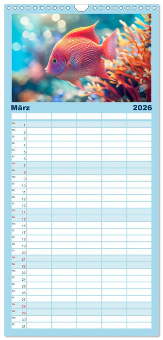 Exotische Fische (CALVENDO Familienplaner 2026)
