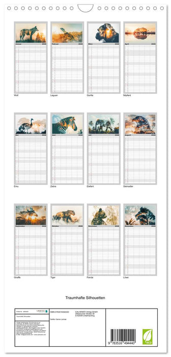 Traumhafte Silhouetten (CALVENDO Familienplaner 2026)