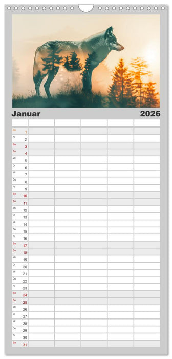 Traumhafte Silhouetten (CALVENDO Familienplaner 2026)