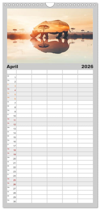 Traumhafte Silhouetten (CALVENDO Familienplaner 2026)