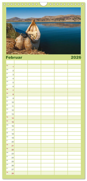 Geheimnisvolles Peru (CALVENDO Familienplaner 2026)