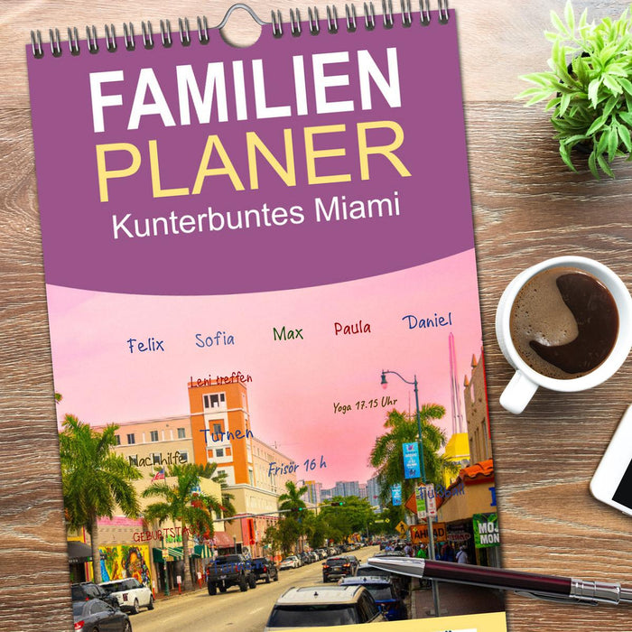 Kunterbuntes Miami (CALVENDO Familienplaner 2026)