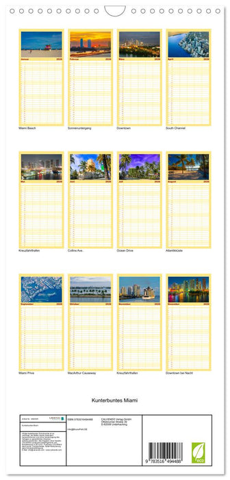 Kunterbuntes Miami (CALVENDO Familienplaner 2026)