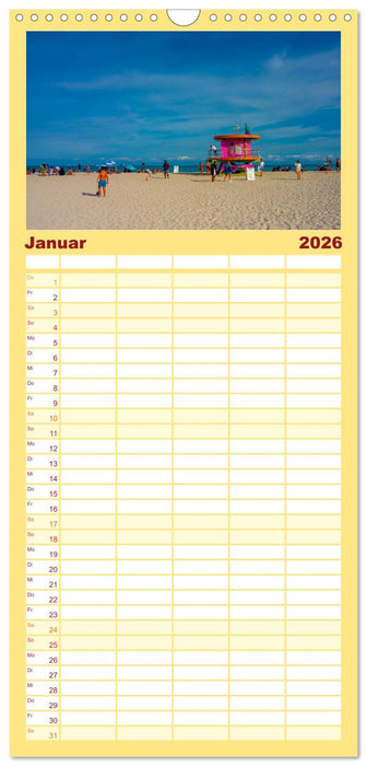 Kunterbuntes Miami (CALVENDO Familienplaner 2026)