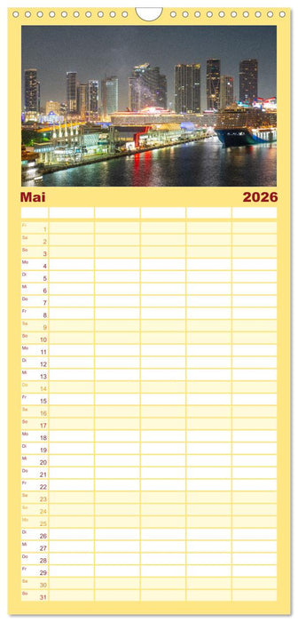 Kunterbuntes Miami (CALVENDO Familienplaner 2026)