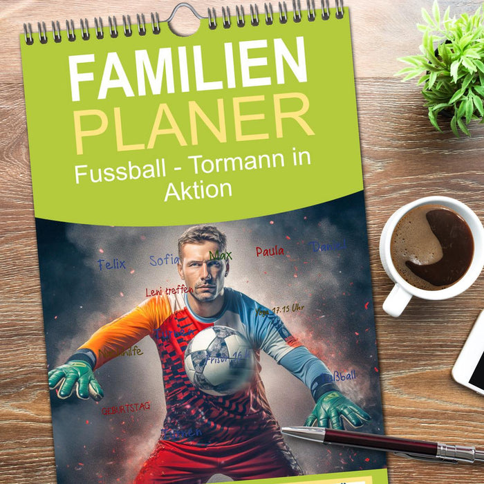 Fussball - Tormann in Aktion (CALVENDO Familienplaner 2026)
