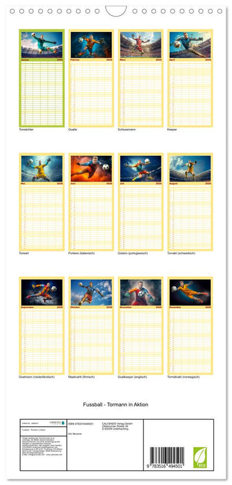 Fussball - Tormann in Aktion (CALVENDO Familienplaner 2026)