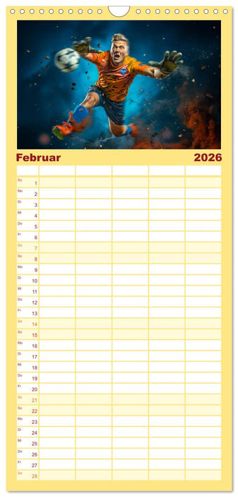 Fussball - Tormann in Aktion (CALVENDO Familienplaner 2026)