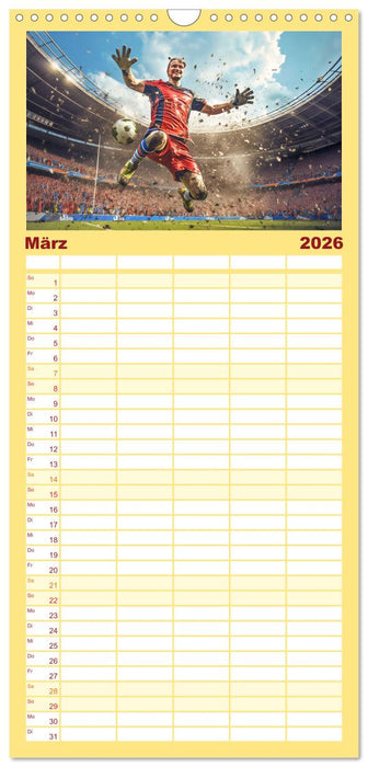 Fussball - Tormann in Aktion (CALVENDO Familienplaner 2026)