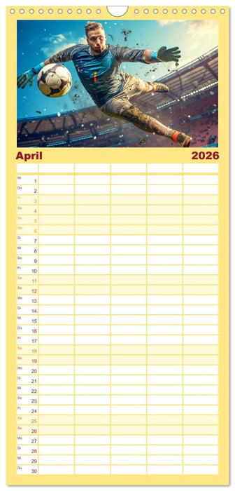 Fussball - Tormann in Aktion (CALVENDO Familienplaner 2026)