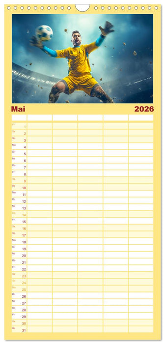 Fussball - Tormann in Aktion (CALVENDO Familienplaner 2026)