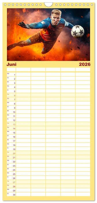 Fussball - Tormann in Aktion (CALVENDO Familienplaner 2026)