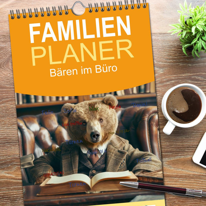 Bären im Büro (CALVENDO Familienplaner 2026)