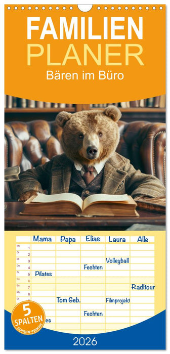 Bären im Büro (CALVENDO Familienplaner 2026)