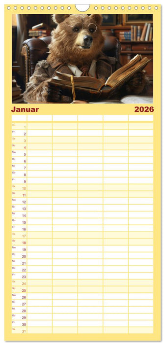 Bären im Büro (CALVENDO Familienplaner 2026)