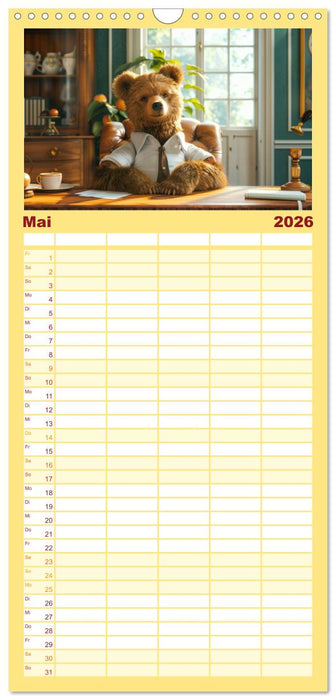 Bären im Büro (CALVENDO Familienplaner 2026)