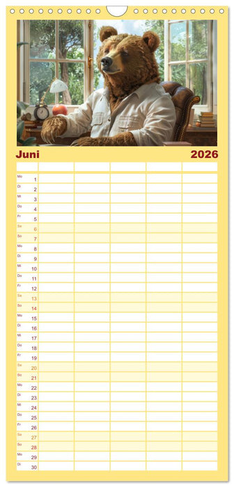 Bären im Büro (CALVENDO Familienplaner 2026)