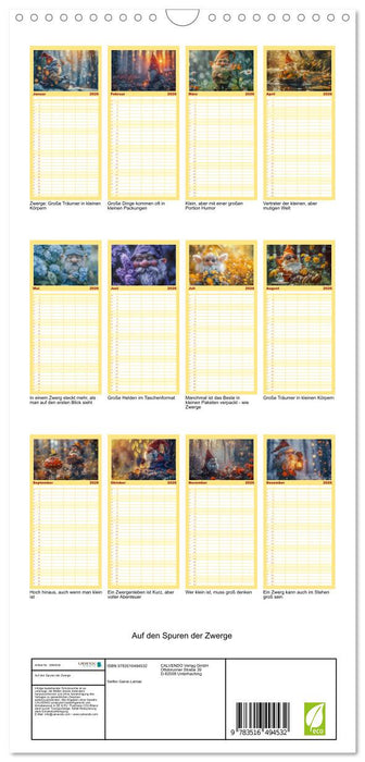 Auf den Spuren der Zwerge (CALVENDO Familienplaner 2026)