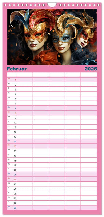 MASKEN - poetisch und verträumt (CALVENDO Familienplaner 2026)