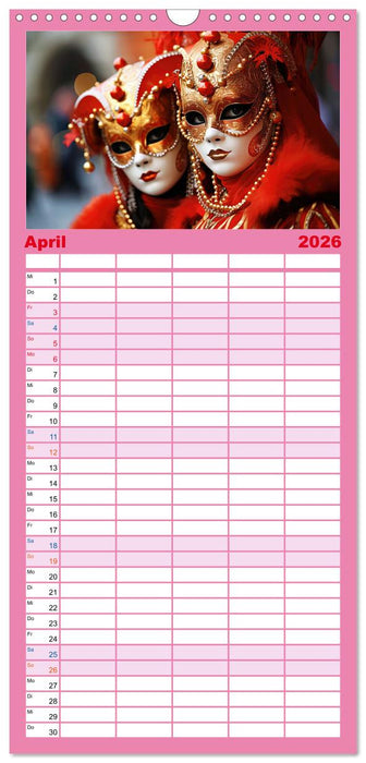 MASKEN - poetisch und verträumt (CALVENDO Familienplaner 2026)