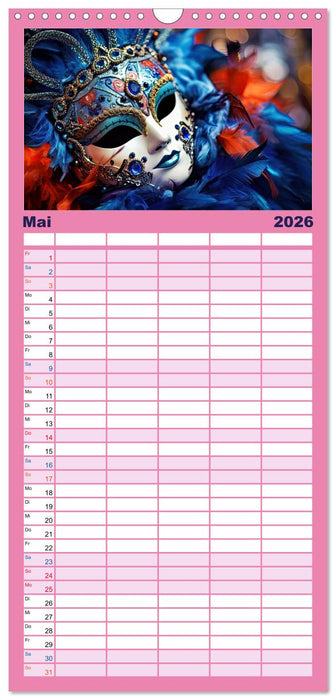 MASKEN - poetisch und verträumt (CALVENDO Familienplaner 2026)