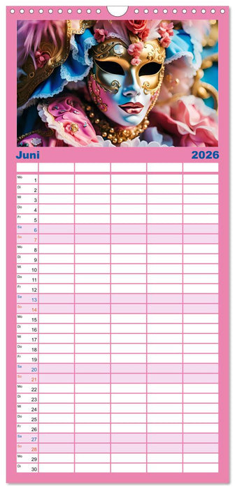 MASKEN - poetisch und verträumt (CALVENDO Familienplaner 2026)