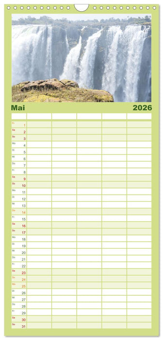 Einmalige Landschaften in Afrika (CALVENDO Familienplaner 2026)
