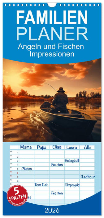 Angeln und Fischen Impressionen (CALVENDO Familienplaner 2026)