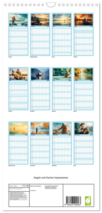 Angeln und Fischen Impressionen (CALVENDO Familienplaner 2026)