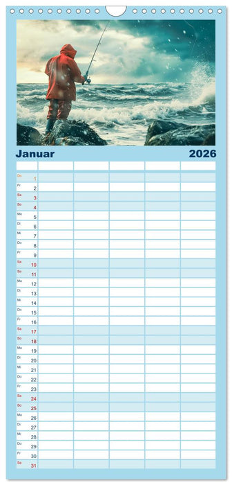 Angeln und Fischen Impressionen (CALVENDO Familienplaner 2026)