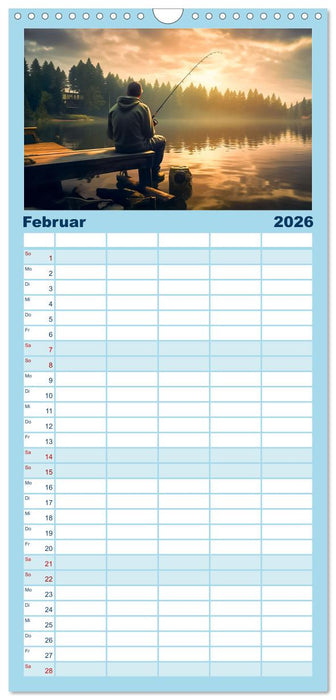 Angeln und Fischen Impressionen (CALVENDO Familienplaner 2026)