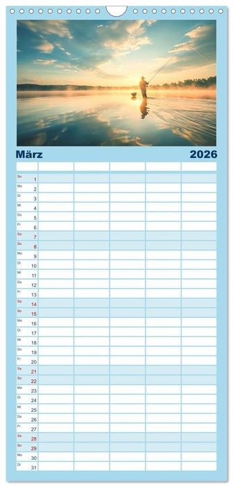 Angeln und Fischen Impressionen (CALVENDO Familienplaner 2026)