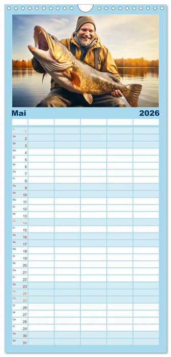 Angeln und Fischen Impressionen (CALVENDO Familienplaner 2026)