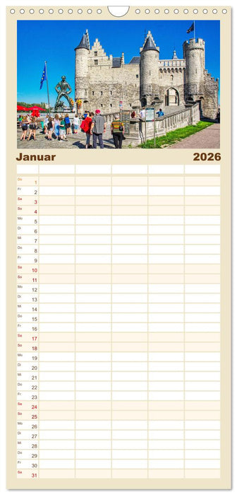 Antwerpen - sehen und erleben (CALVENDO Familienplaner 2026)