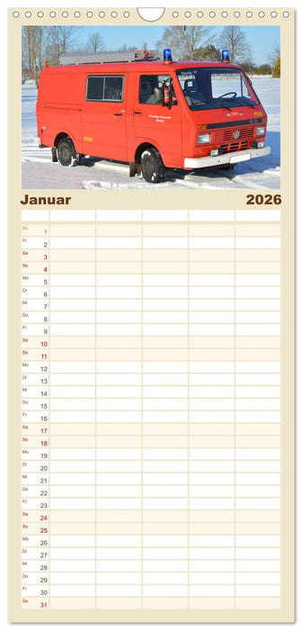 Einsatzfahrzeuge aus Ostdeutschland von 1961 bis heute (CALVENDO Familienplaner 2026)