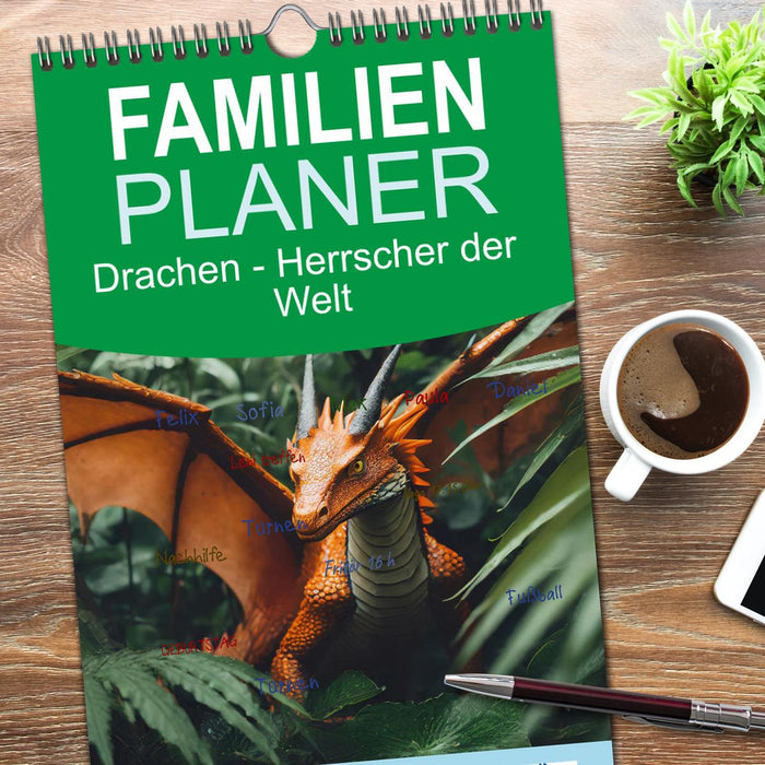 Drachen - Herrscher der Welt (CALVENDO Familienplaner 2026)