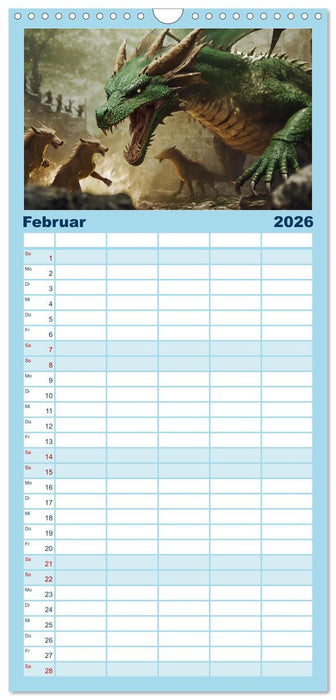 Drachen - Herrscher der Welt (CALVENDO Familienplaner 2026)