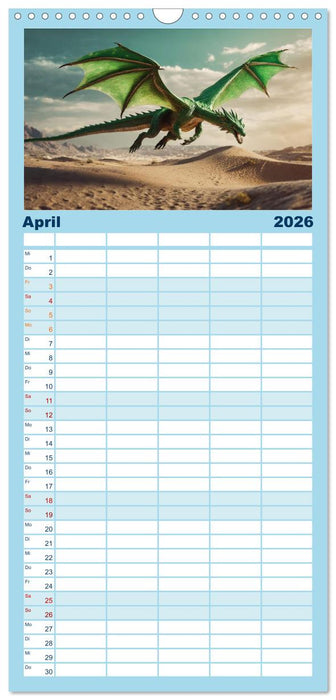 Drachen - Herrscher der Welt (CALVENDO Familienplaner 2026)
