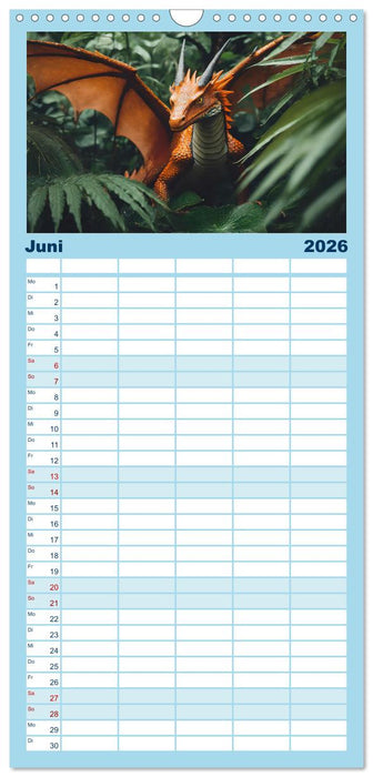 Drachen - Herrscher der Welt (CALVENDO Familienplaner 2026)