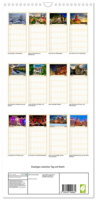 Esslingen zwischen Tag und Nacht (CALVENDO Familienplaner 2026)