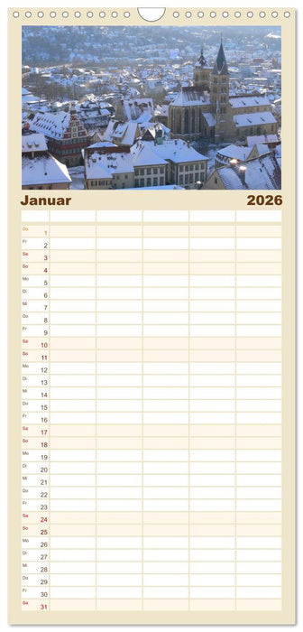 Esslingen zwischen Tag und Nacht (CALVENDO Familienplaner 2026)