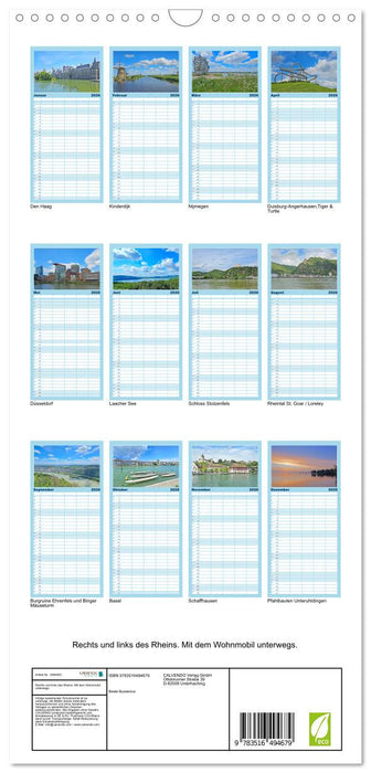 Rechts und links des Rheins. Mit dem Wohnmobil unterwegs. (CALVENDO Familienplaner 2026)