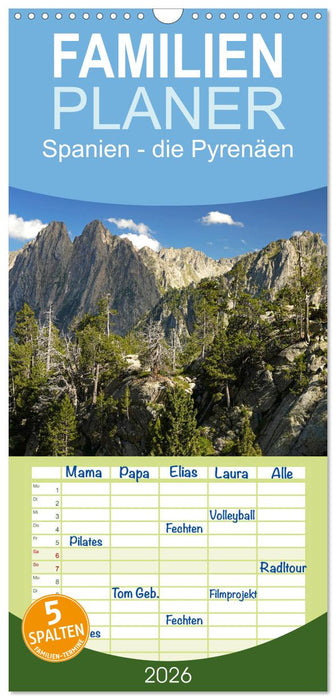 Spanien - die Pyrenäen (CALVENDO Familienplaner 2026)