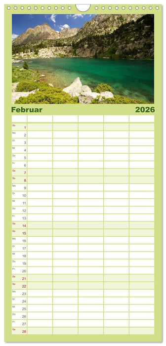 Spanien - die Pyrenäen (CALVENDO Familienplaner 2026)