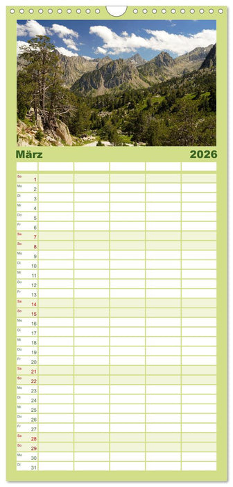 Spanien - die Pyrenäen (CALVENDO Familienplaner 2026)